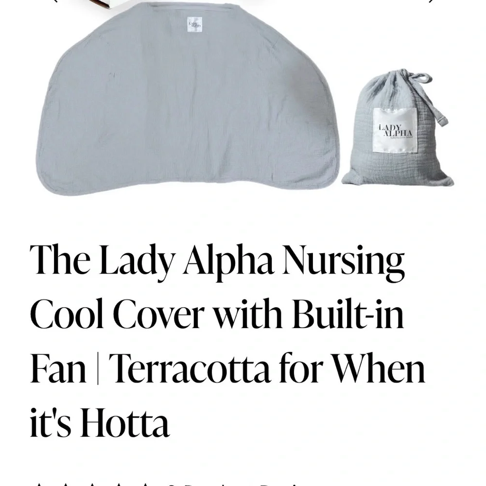 Lady Alpha nursing cover, fan, diaper bag/hospital/travel bag set